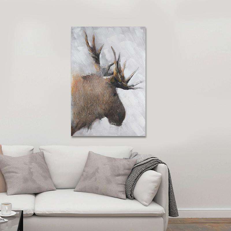The Deer King Winter Forest Friend - Wrapped Canvas Art for Home Decor