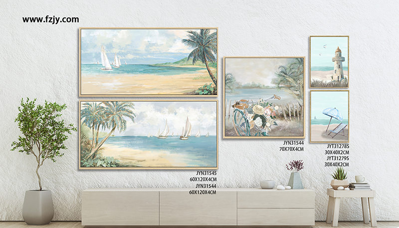 Original Handmade oil painting on canvas Seascape painting Landscape painting with Frame