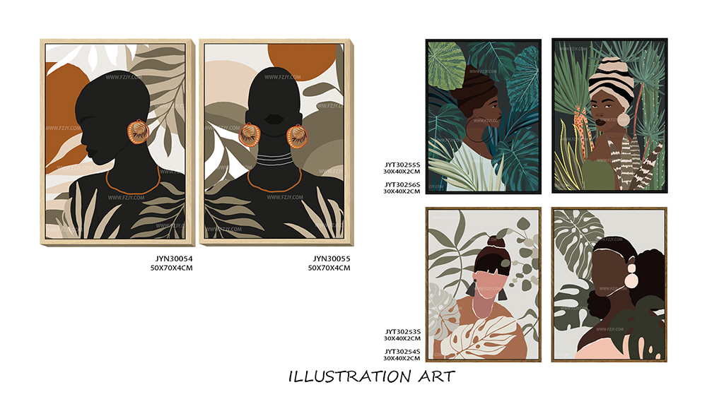 Introducing Our New Series of African Women Illustration Wall Art Canvas