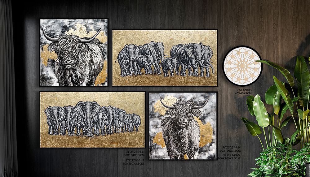 Unveiling the Splendor of Wild Animal Paintings with Gold Foil Craftsmanship: Elevate Your Wholesale Collection
