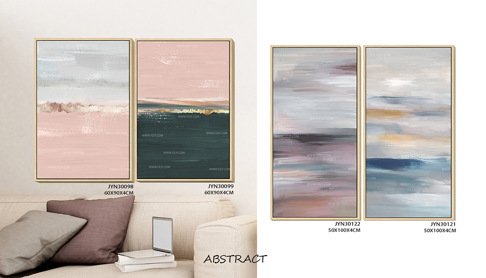 Hand-Painted Abstract Painting with Gold Foil: Elevate Your Décor with Contemporary Elegance
