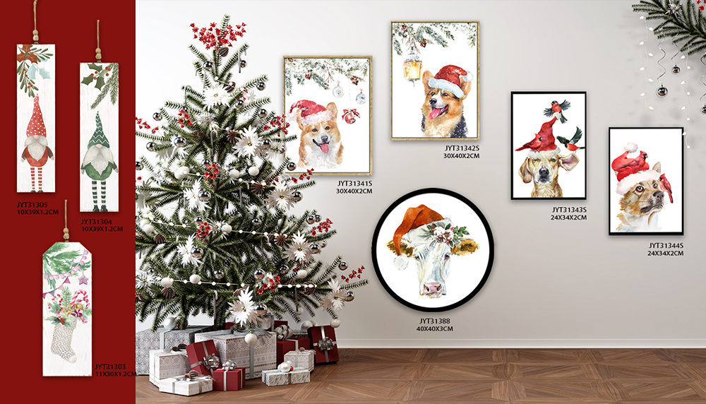 Wholesale Magic: A Trio of Christmas Wall Art Delights for Festive Spaces