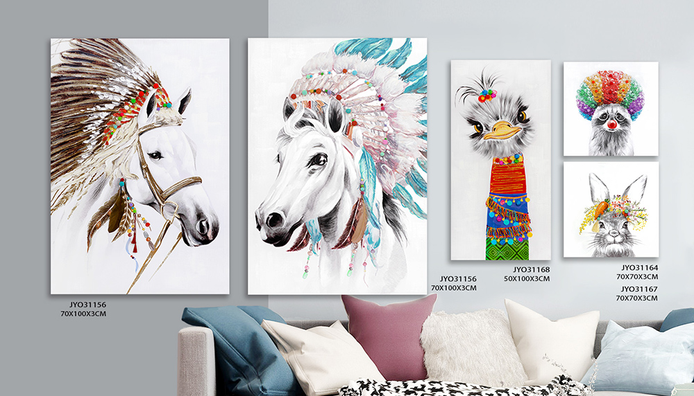 Wholesale Delight: A Collection of 5 Charming Cartoon Animal Paintings!
