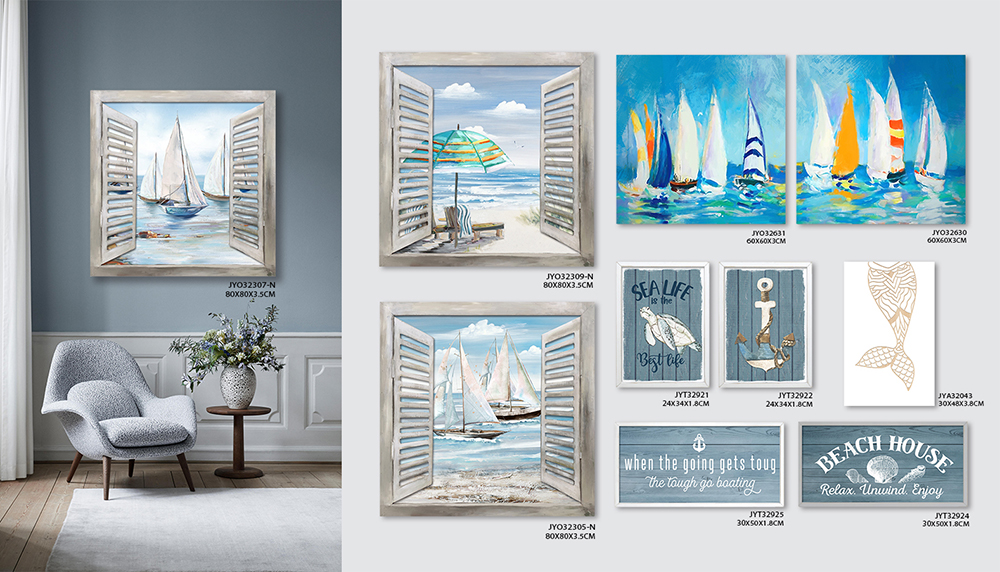 Summer Seaside Wall Decor: A collection of stunning seaside-themed wall art for your wholesale customers