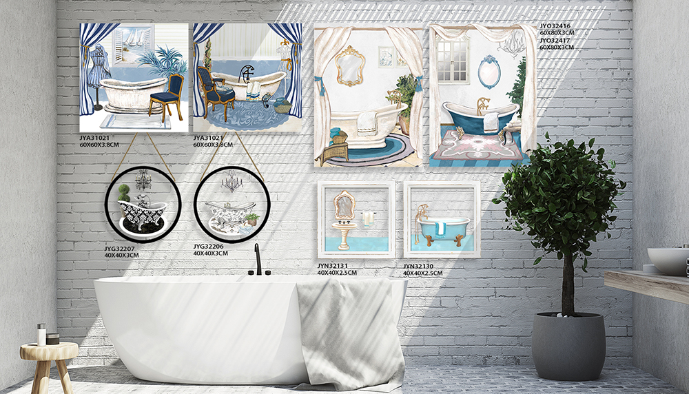 Bathroom Decorative Wall Hanging: A collection of exquisite artworks for your bathroom