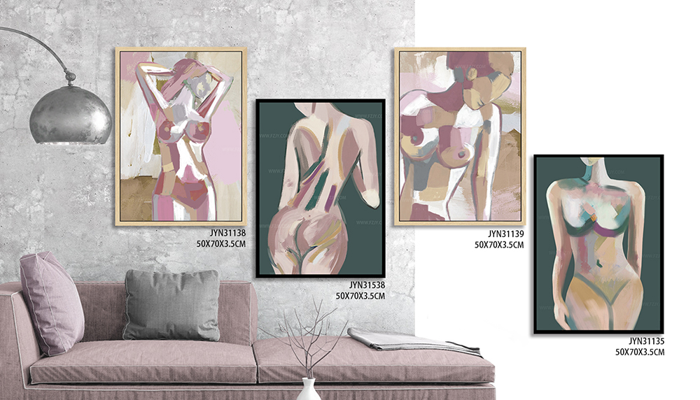 Elevate Your Interiors with Handcrafted Abstract Nude Oil Paintings