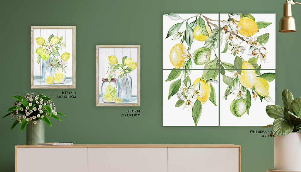 Vibrant Lemons: Infuse Your Space with Zesty Charm through Handcrafted Lemon Paintings