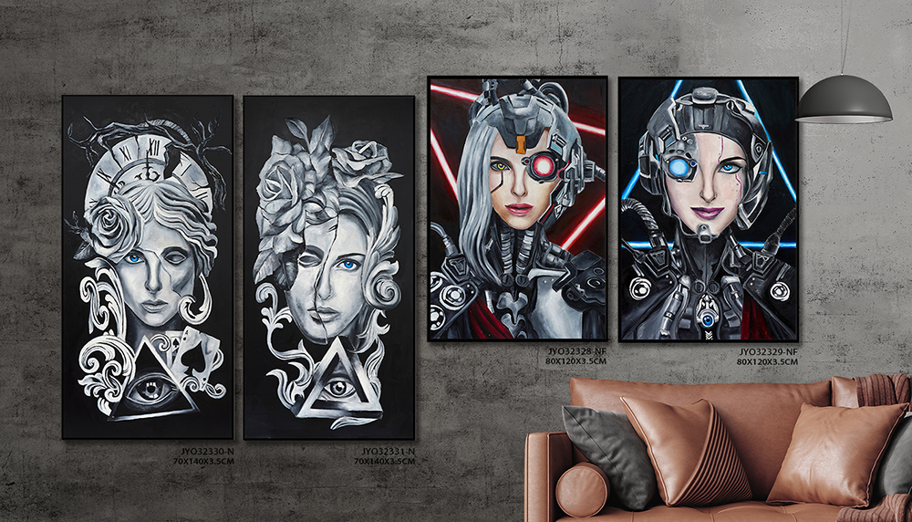 Unlocking the Future of Art: Hand-Painted Abstract Portrait Oil Paintings