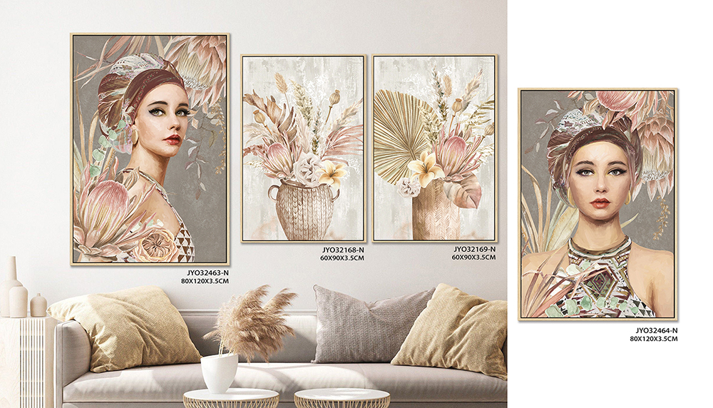 Elevate Your Space with Handpainted Portrait and Flower Oil Paintings: Wholesale Decor Offerings
